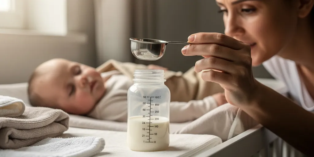 mettre une dose de lait en plus dans le biberon
