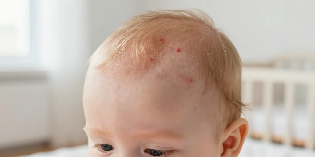 bouton cuir chevelu bebe